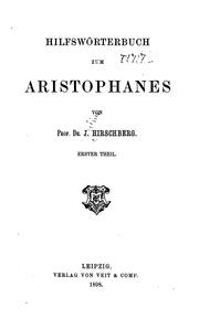 Cover of: Hilfswörterbuch zum Aristophanes