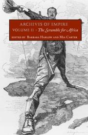 Cover of: Archives of Empire: Volume 2. The Scramble for Africa (Archives of Empire)