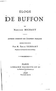 Cover of: Éloge de Buffon