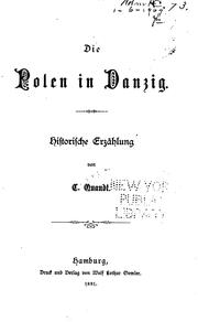 Cover of: Die Polen in Danzig: Historische Erzählung