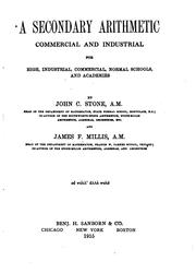 Cover of: A Secondary Arithmetic by John Charles Stone, John Charles Stone