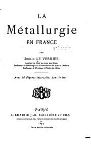 Cover of: La métallurgie en France
