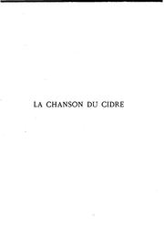 La chanson du cidre by Frédéric Le Guyader