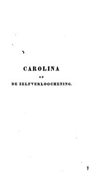 Cover of: Carolina: of, De Zeifverloochening