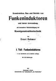 Cover of: Konstruktion, Bau und Betrieb von Funkeninduktoren und deren Anwendung: Mit ...