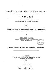 Cover of: Genealogical and chronological tables, illustrative of Indian history by Alexander Graham