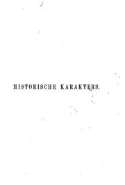 Cover of: Historische karakters