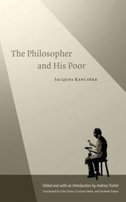 Cover of: The Philosopher and His Poor by Jacques Rancière