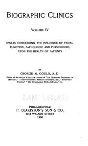 Cover of: Biographic clinics. v. 6, 1909 by George Milbry Gould, George Milbry Gould