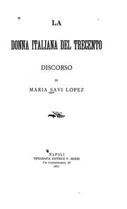 Cover of: La donna italiana del trecento