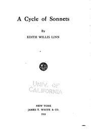 Front cover of A cycle of sonnets by Edith Willis Linn