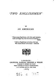 Cover of: 'Two Englishmen', by an American [G.M. Royce].