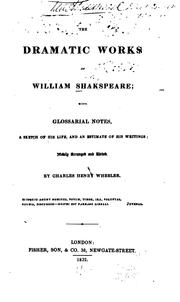 Cover of: The Dramatic Works of William Shakspeare by William Shakespeare