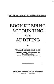 Cover of: Bookkeeping, Accounting and Auditing