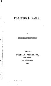 Cover of: Political fame