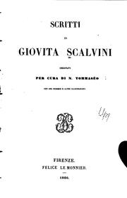 Cover of: Scritti di Giovita Scalvini by Giovita Scalvini