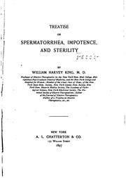 Cover of: Treatise on Spermatorrhea, Impotence, and Sterility