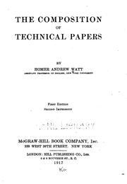 Cover of: The Composition of technical papers