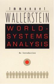 Cover of: World-Systems Analysis by Immanuel Wallerstein, Immanuel Wallerstein