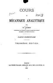 Cover of: cours de méchanique analytique