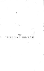 Cover of: The biblical museum. Old Testament