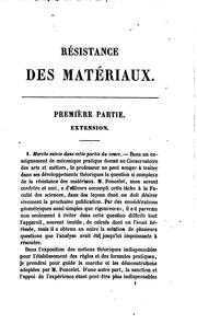 Cover of: Résistance des matériaux. (Leçons de mécanique pratique).