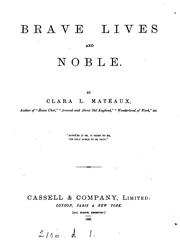 Cover of: Brave lives and noble