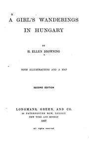 Cover of: A Girl's Wanderings in Hungary by H. Ellen Browning