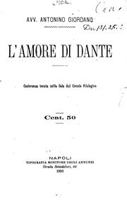 Cover of: L'amore di Dante