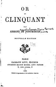 Cover of: Or et clinquant by Armand Pontmartin
