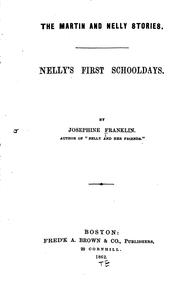 Cover of: Nelly's First Schooldays