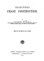 Cover of: Electric Crane Construction by Claude William Hill