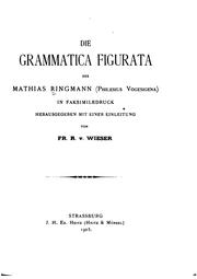 Cover of: Die Grammatica Figurata des Mathias Ringmann