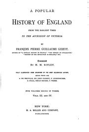 Cover of: A Popular History of England from the Earliest Times to the Accession of ...