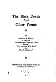 Cover of: The Black Devils and Other Poems | Sterling M. Means