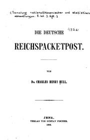 Cover of: Die deutsche Reichspacketpost