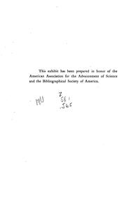 Cover of: A List of Books Exhibited December 30, 1907--January 4, 1908: Including Incunabula and Other ...