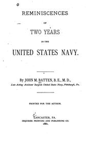Cover of: Reminiscences of Two Years in the United States Navy by John Mullin Batten