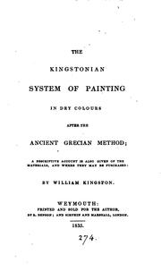 Cover of: The Kingstonian system of painting in dry colours after the Grecian method