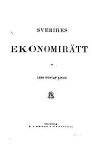 Cover of: Sveriges ekonomirätt