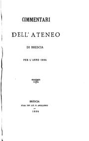 Cover of: Commentari dell'Ateneo di Brescia