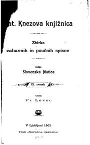 Cover of: Knezova knjižnica: zbirka zabavnik in poučnih spisov by Slovenska matica