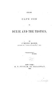 Cover of: From Cape Cod to Dixie and the Tropics