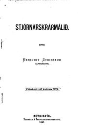 Cover of: Stjórnarskrármálið by Benedikt Sveinsson