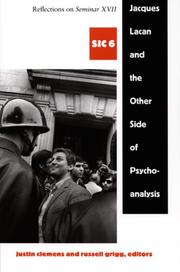 Cover of: Jacques Lacan and the Other Side of Psychoanalysis: Reflections on Seminar XVII  [Series:  SIC 6]