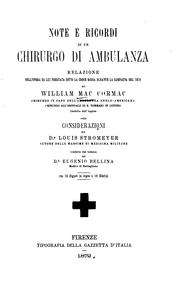 Note e ricordi di un chirurgo di ambulanza: relazione dell'opera da lui prestata sotto la croce .. by William Mac Cormac