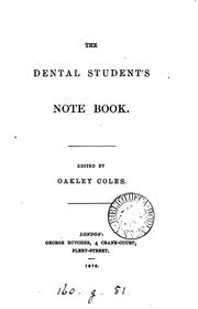 Cover of: The dental student's note book