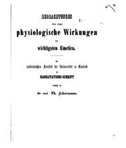 Cover of: Beobachtungen ueber einige physiologische Wirkungen der wichtigsten Emetica