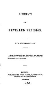 Cover of: Elements of revealed religion
