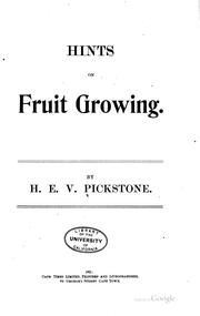 Cover of: Hints on Fruit Growing